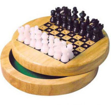 Wooden Chess Set Board Game Foldable Portable Travel Kids Fun